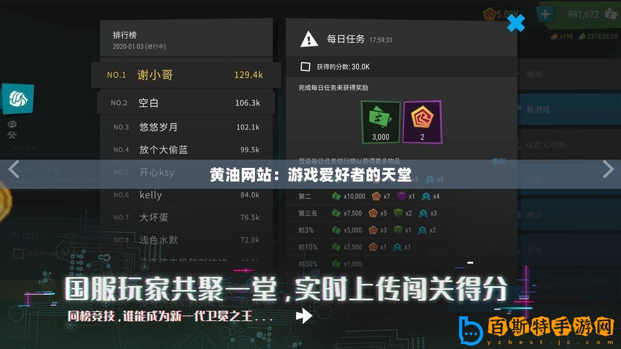 黃油網(wǎng)站：游戲愛好者的天堂