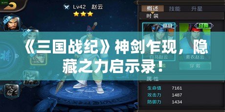 《三國戰(zhàn)紀(jì)》神劍乍現(xiàn)，隱藏之力啟示錄！