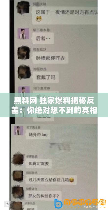 黑料網 獨家爆料揭秘反差：你絕對想不到的真相大揭秘！