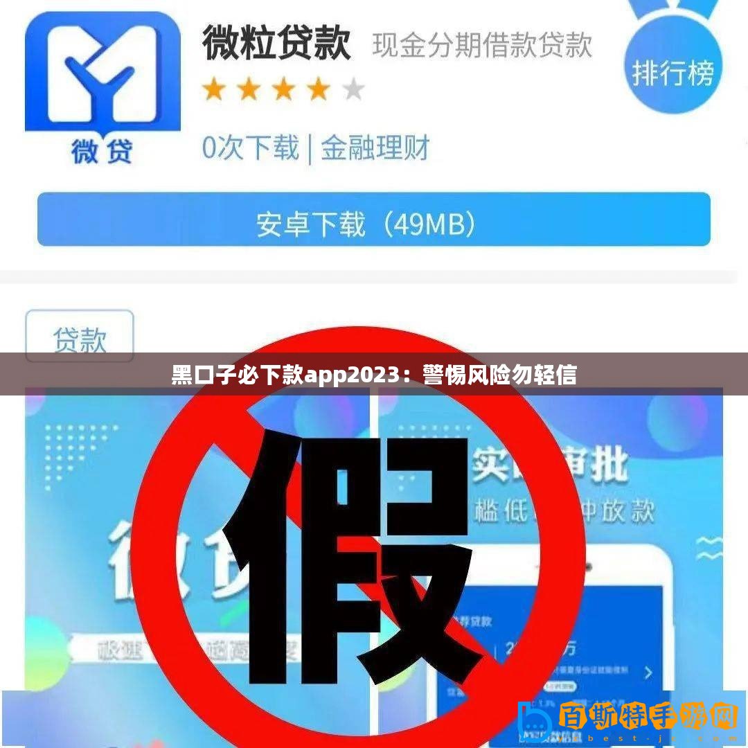 黑口子必下款app2023：警惕風險勿輕信